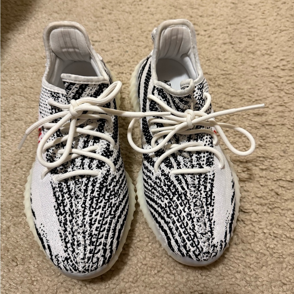 Yeezy Zebra Black and White Sneakers
